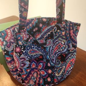 Vera Bradley Glenna Haymarket Paisley Purse and Purple Wallet Bundle